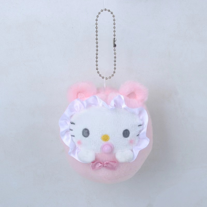 Ruunjoy New Release Kawaii Mini Plush Keychains Stuffed Cute Cartoon Kuromi My Melody Cinnamoroll Toy Plush Pendants Keychain