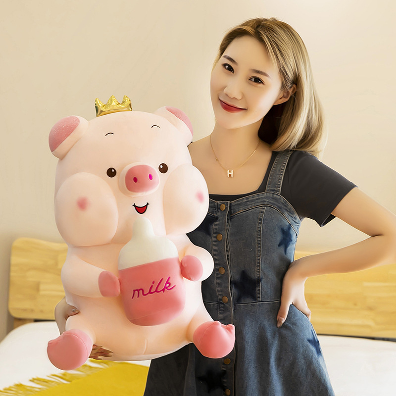 35 45 cm fat giant pig soft plushies piggy milk animal stuffed plush toy cute creative anime pillow stuffed doll bed sofa deco