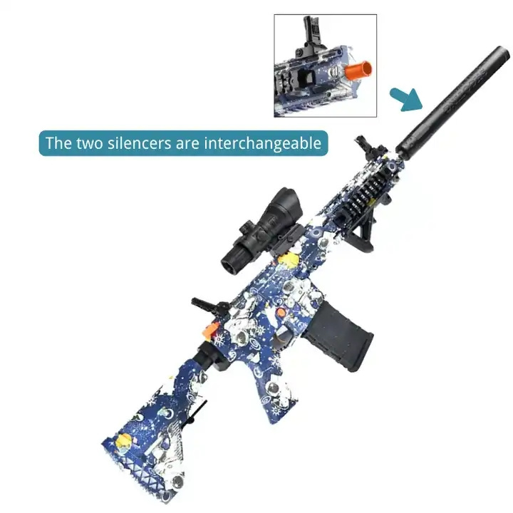 Ruunjoy Fully Automatic Gel Water Gun Pistol AK47 Uzi M416 M4A1 Ammo Orbie Electric Splatter Ball Gun Blaster summer toy gun