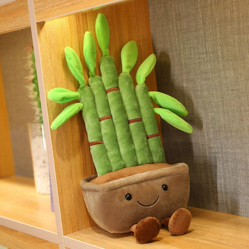 Ruunjoy 32/41cm Kawaii Pine Bamboo Plush Toys Lovely Potted Plant Plush Dolls Stuffed Soft Toy Creative Home Car Decor Present