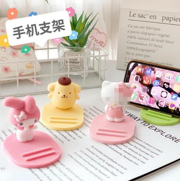 Ruunjoy Kawaii Sanrio Anime Mobile Phone Holder Table Desktop Stand Desk Mount Portable Holder Universal Bracket Smartphone