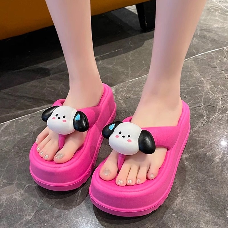 Ruunjoy 2023 girls Eva Slippers rubber slides cartoon Animal Design Sandals women Cute soft bottom Slippers beach EVA slipper