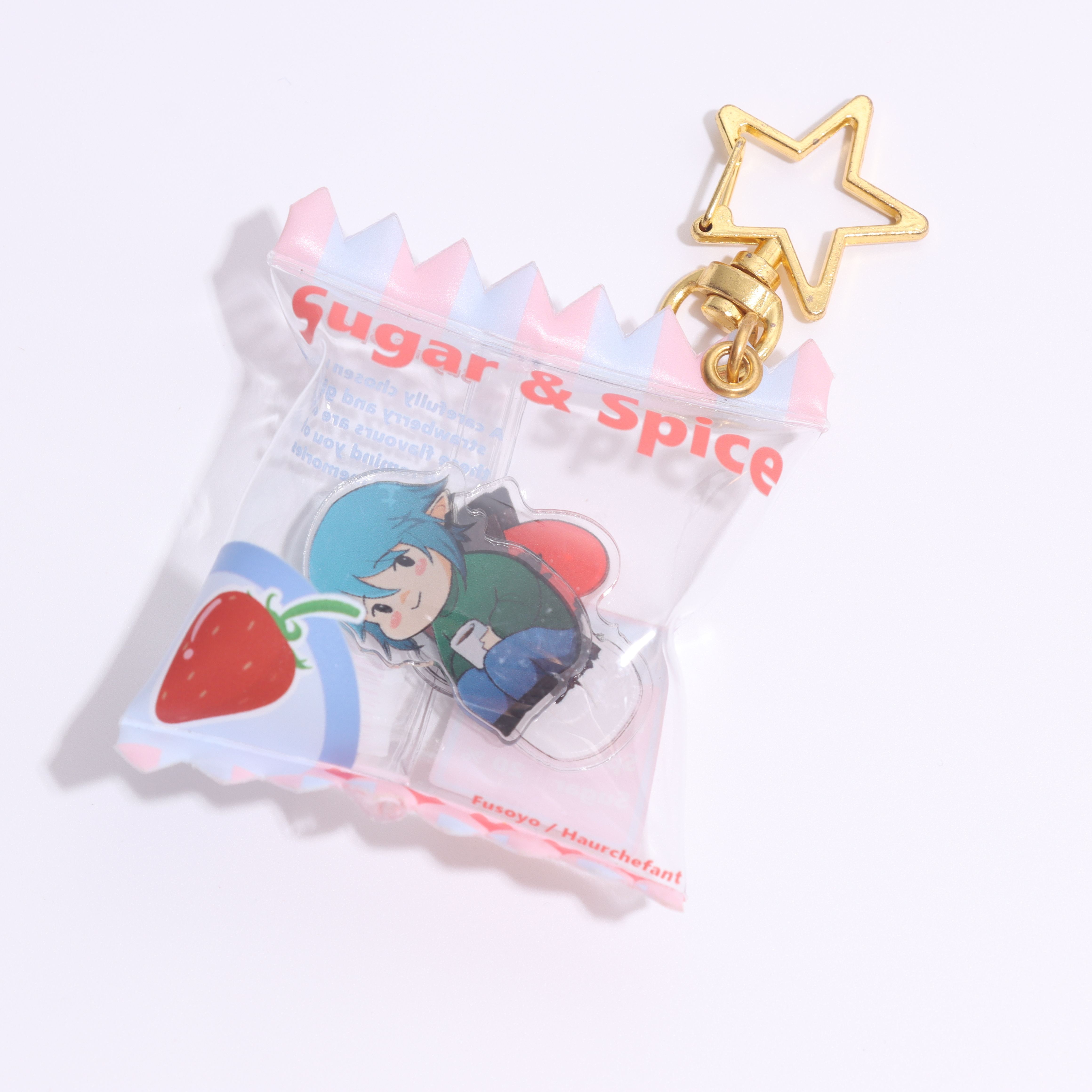 Custom Logo Shaped Printed Acrylic Candy Keychain Candy Pendant Inflatables Keyring sequin Anime cartoon promotion gift keychain