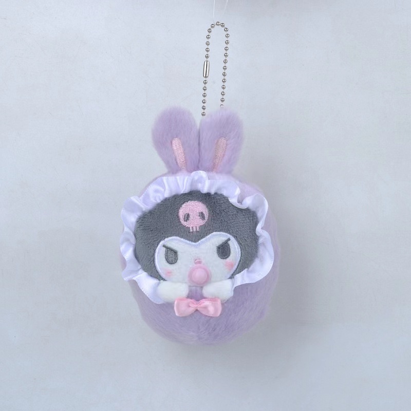 Ruunjoy New Release Kawaii Mini Plush Keychains Stuffed Cute Cartoon Kuromi My Melody Cinnamoroll Toy Plush Pendants Keychain