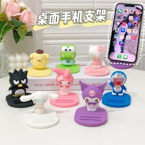 Ruunjoy Kawaii Sanrio Anime Mobile Phone Holder Table Desktop Stand Desk Mount Portable Holder Universal Bracket Smartphone