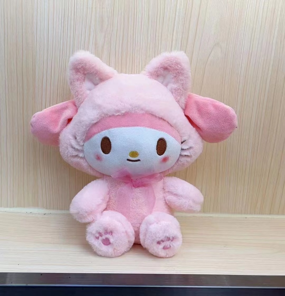 Ruunjoy Wholesale Plush Toys Kawaii Anime Figure Cartoon Kuromi My Melody Kitty Stuffed Animals Plush Toy Claw Machine Kid Plush