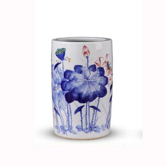 Jingdezhen Antique Porcelain Vase Hot Selling Home Entryway Hand Painted Ceramic Umbrella Holder