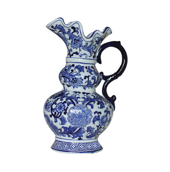 European Style Vase Ceramic Ornament Hand Painted Blue and White Teapot Ceramic Flower Vase home decors ceramics vases