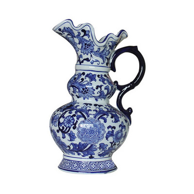 European Style Vase Ceramic Ornament Hand Painted Blue and White Teapot Ceramic Flower Vase home decors ceramics vases