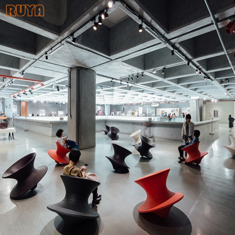 RUYA creative spun armchair 360degree rotating modern chairs indoor outdoor public space decoration Seating furniture