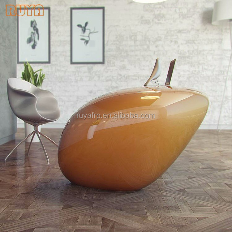 Unique Design Elegant Artistic Futuristic Home Office Desk Furniture Of Extravagant Showcasing A Fluid Shape Computer Table