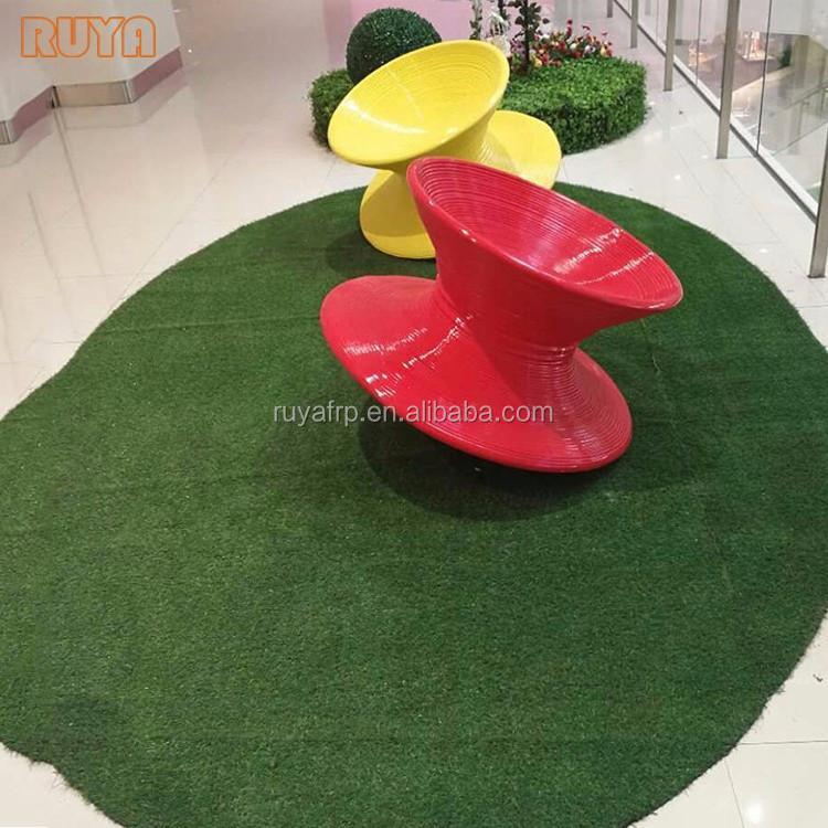 RUYA creative spun armchair 360degree rotating modern chairs indoor outdoor public space decoration Seating furniture