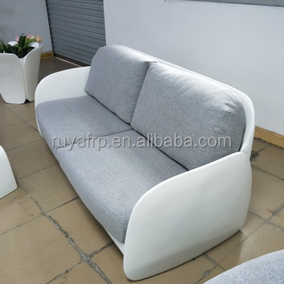 Fiberglass garden luxury furniture  sofa lounger chairs coffee table modern design patio home hotel FRP outdoor furniture set