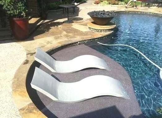 RUYA fiberglass new bench for outdoor in water recreation seating pool sun chaise Lounge Chairs