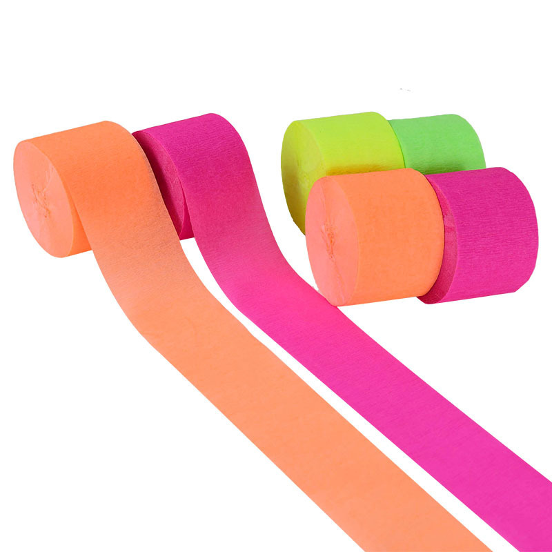 Pretty Party Decor Assorted Neon Crepe Paper Streamers