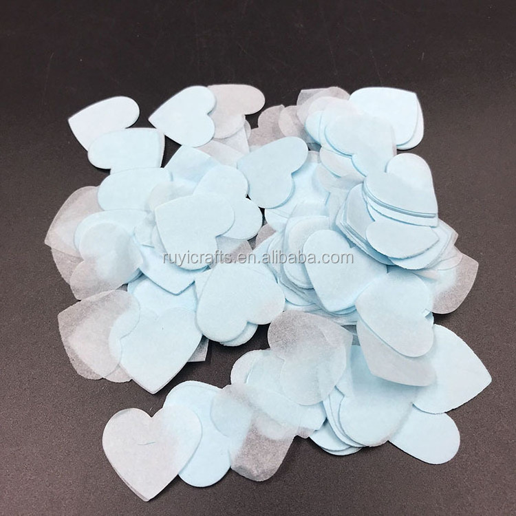 2.5cm biodegradable tissue paper wedding party heart shaped confetti