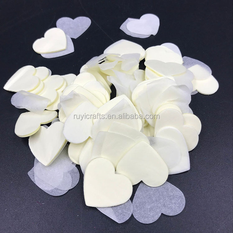 2.5cm biodegradable tissue paper wedding party heart shaped confetti