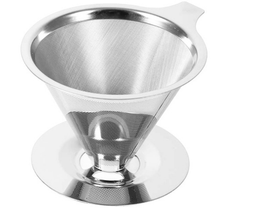 Reusable Paperless Stainless Steel Pour Over Coffee Filter/cone Coffee Dripper/coffee Maker With Stand