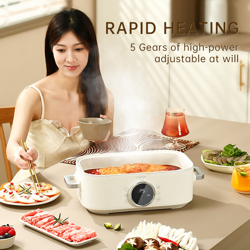 1350W Digital LED display BPA Free Vegetable Steamer Electric Steam Cooker Electric Food Steamer