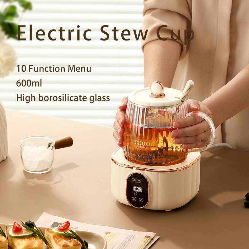 CEOOL Mini Portable Travel Electric Kettle Keep Warm Tea Boiling Home Office Heating Cup Multi-function Stewing Cup