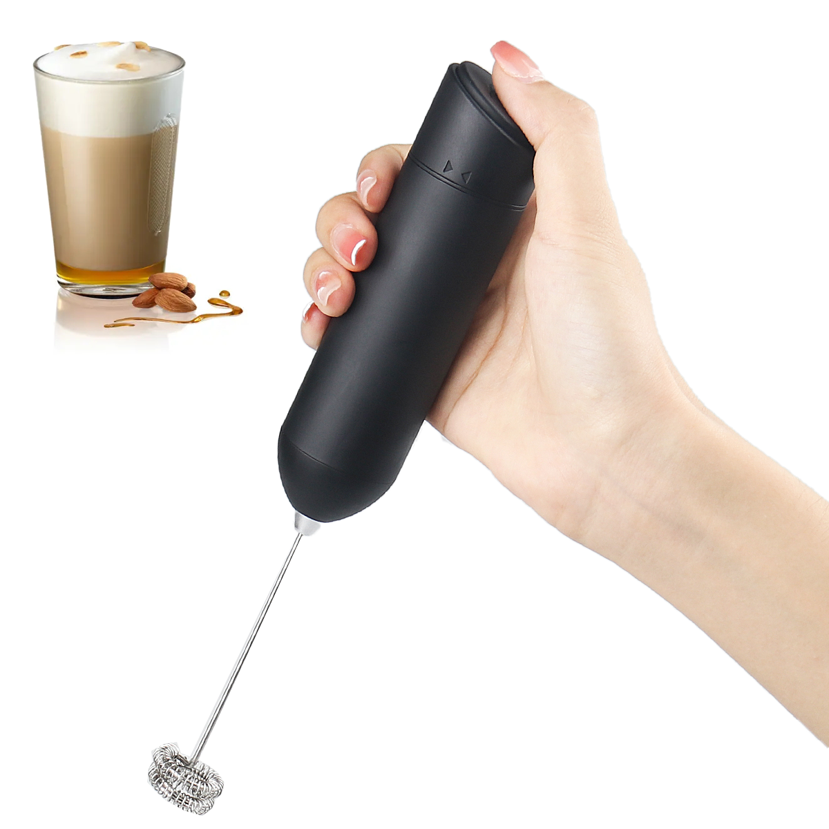 Handheld Automatic Stainless Steel Cordless electric  baking egg coffee beater Stirrer