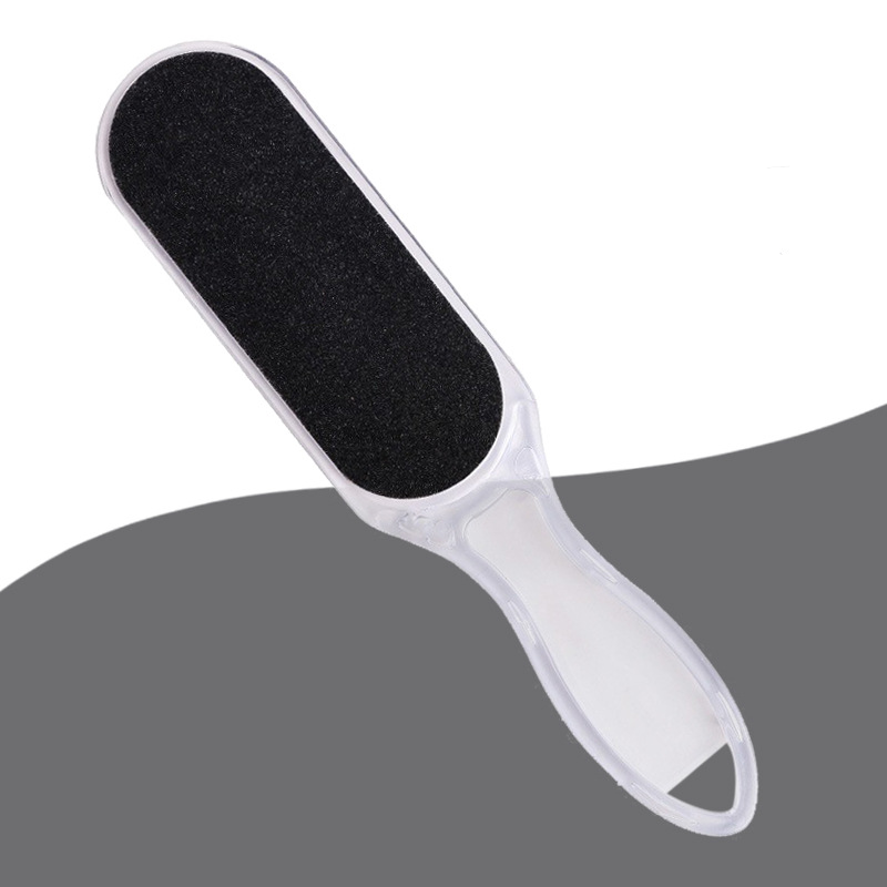 RU Exfoliating pedicure file Transparent handle foot rub double sided sandpaper foot file foot planer nail nail tool