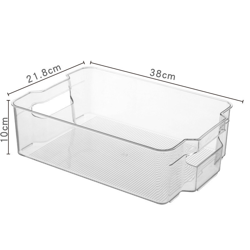 RU Acrylic Clear Space Plastic Storage Bins Kitchen Pantry Storage Drawers Transparent Fridge Cabinet Refrigerator Organizers