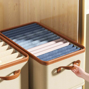 RU Foldable drawer type Storage Box for Jeans Clothes Shirt Closet Drawer Divider washable Storage Wardrobe Clothes Organizer