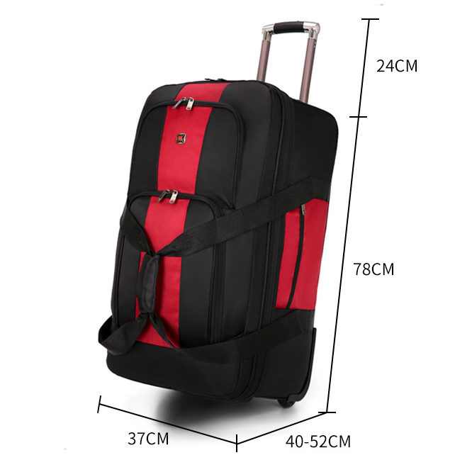 RU Extra large capacity trolley bag air check-in bag luggage with adjustable height enlarged wheels travel bag