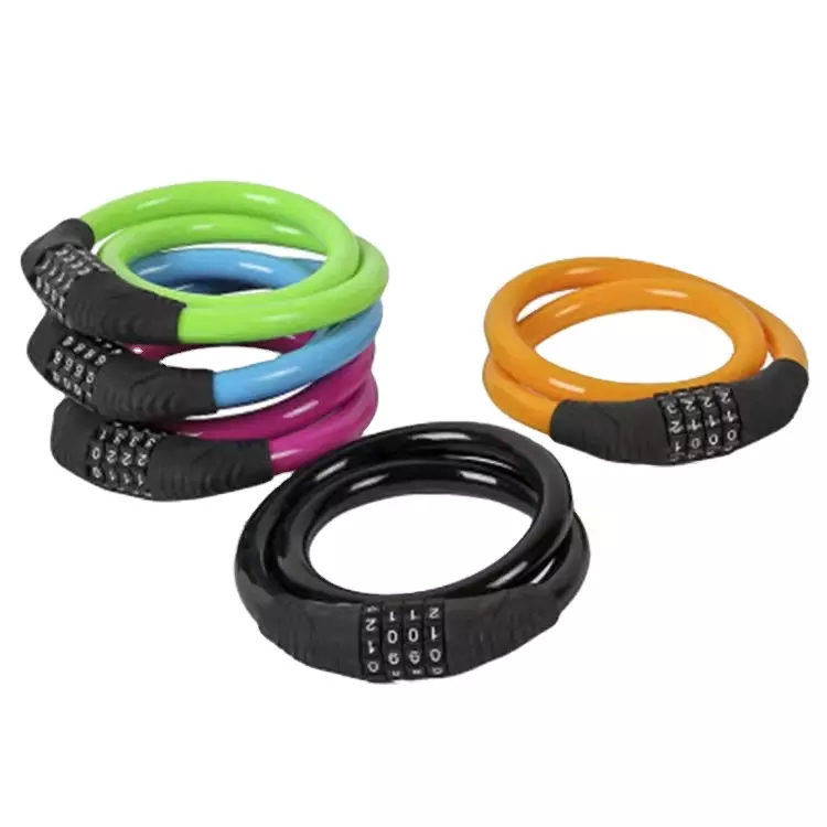 Bike Accessories Cycling Security 4-digit Combination Password Lock Bicycle Cable Chain Lock Steel Cable Bicycle Lock