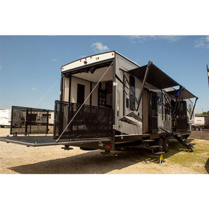 Off Road Fiberglass Toy Hauler Camping Travel Trailer Comfortable Toy Hauler With Bathroom & Kitchen for Sale Australia