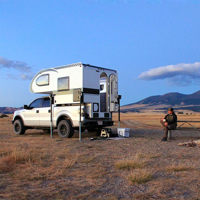 fiberglass box travel trailers trunk camper for pickup trailer