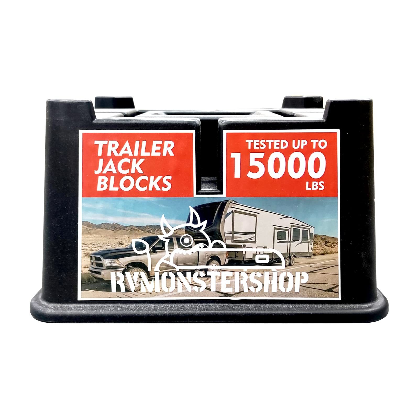 Trailer Jack Block Stand Trailer & RV Stabilizing Pads Strongest Blocks for RV 5th Wheel Camper