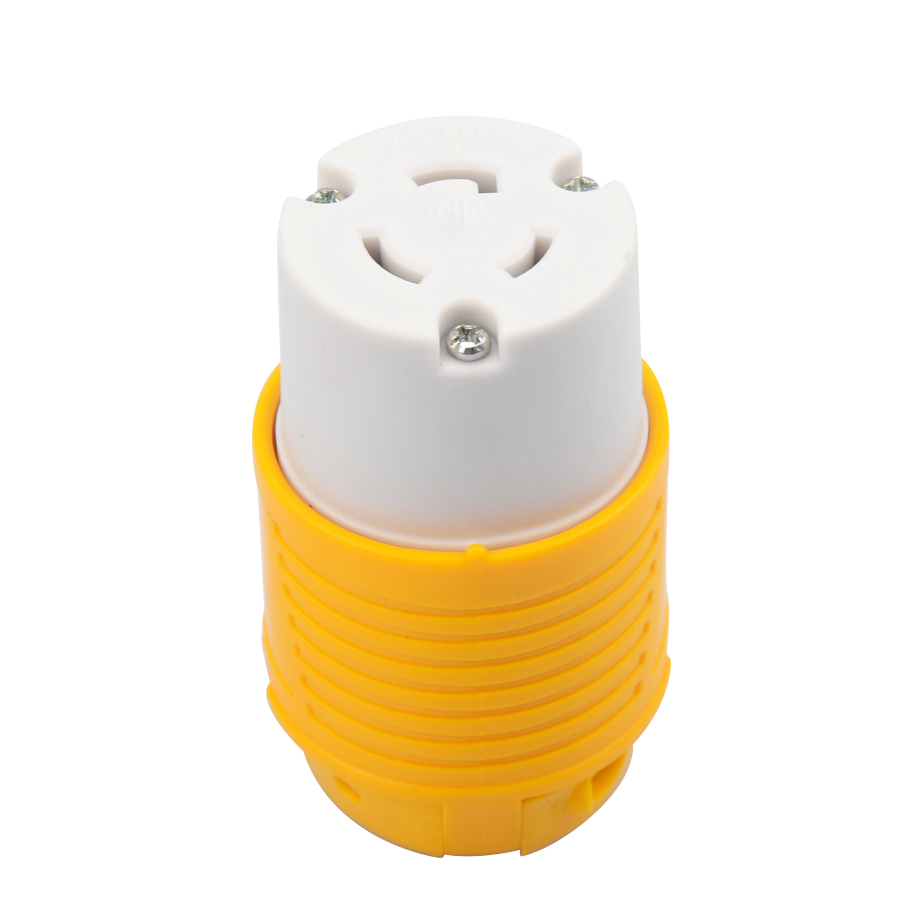 Electrical Supplies 20 Amp 125 Volt NEMA L5-20 Twist Lock Male Plug Connector 2 Pole 3 Wire Grounding Generator Adapter Plug