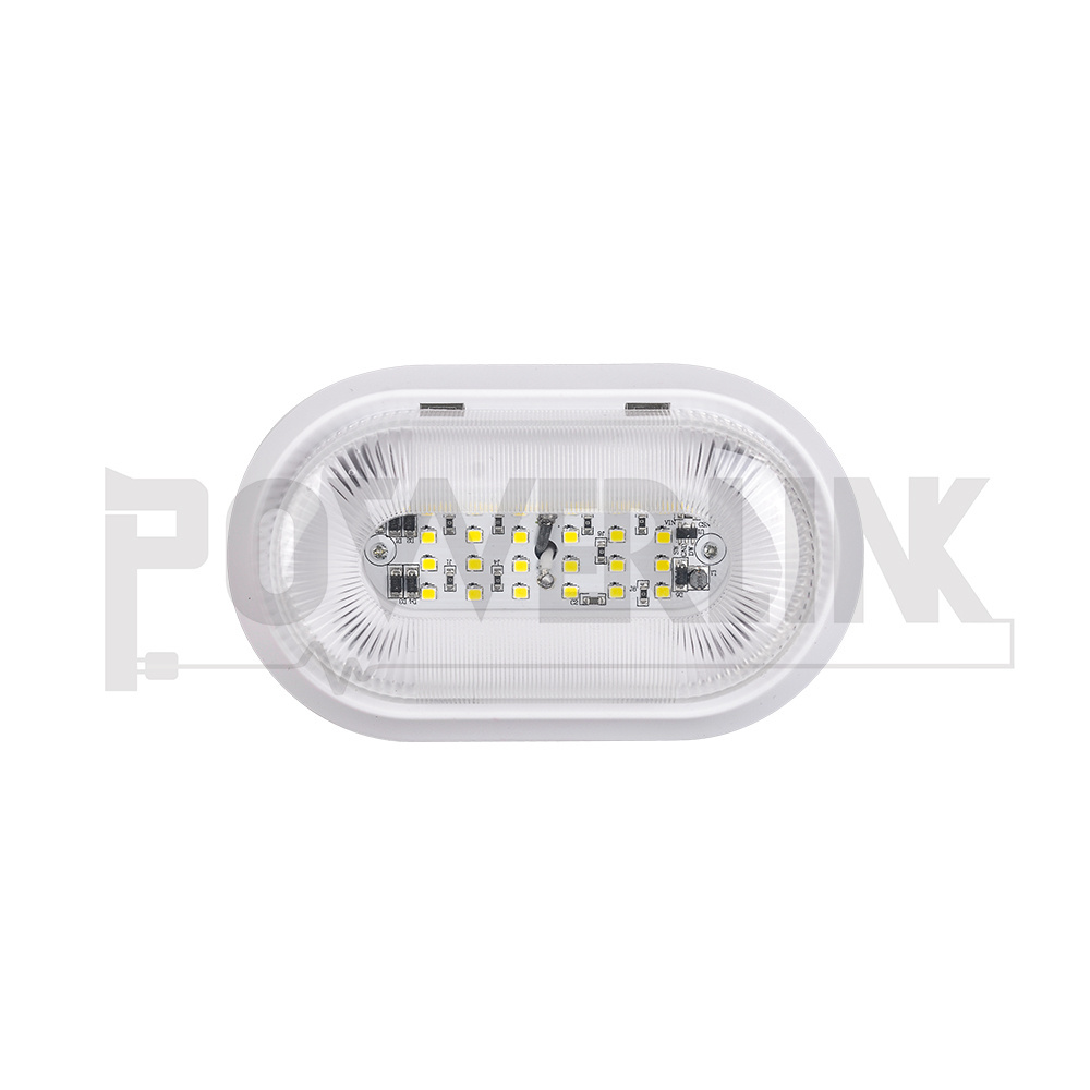 LS80111 RV LED Porch Utility Light with Clear Lenses.12V Lighting Fixture for RVs, Motorhomes, Camping