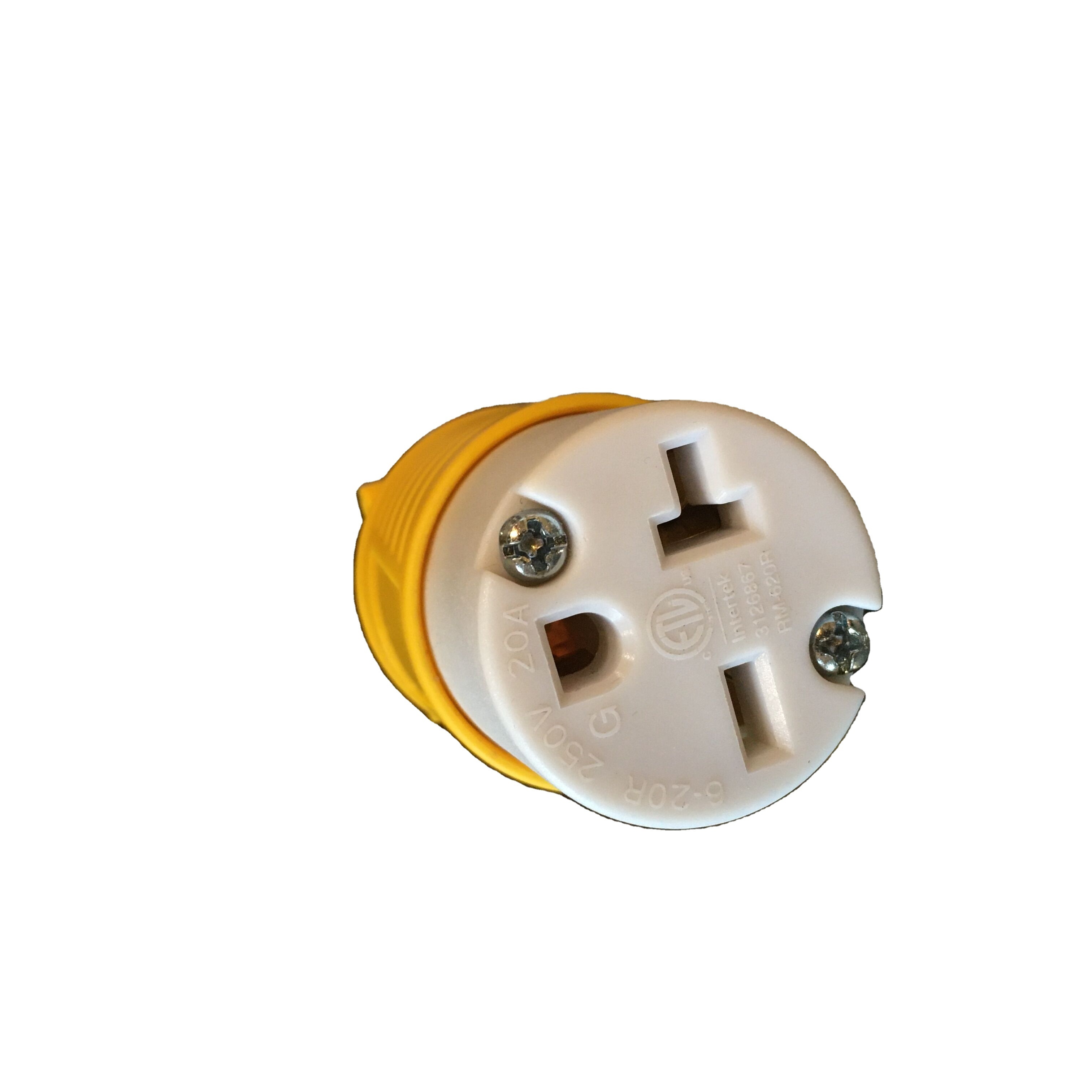 USA 3-Prong Male AC Plug ETL Nema 6-20R 3 Pole Straight Blade DIY Re-wirable AC Socket, 20A 250V USA 3Pin AC Connector