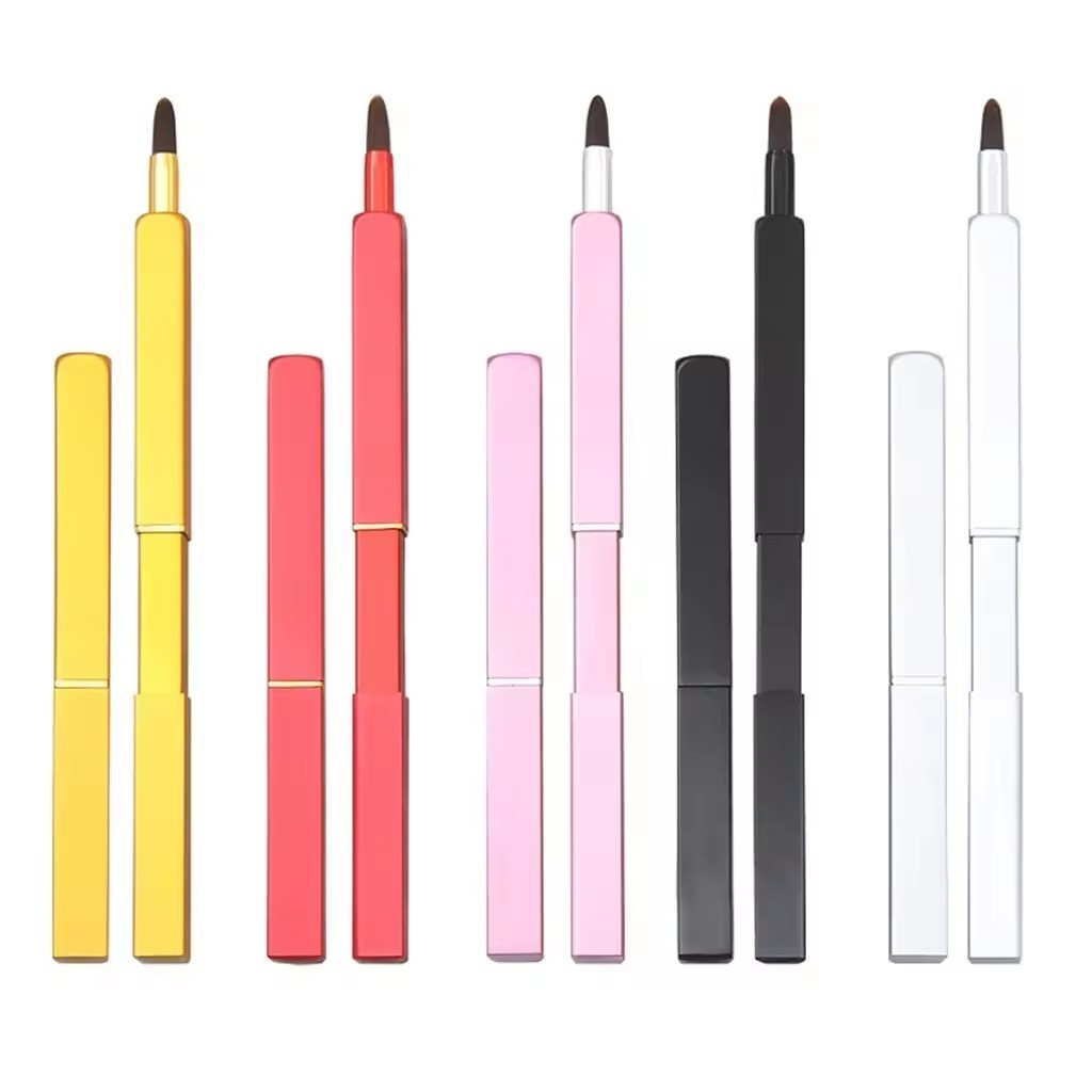 Factory Price Beauty Tool Portable Makeup Soft Tip Exfoliating Lip Brush Retractable Smoother Applicator Lipstick Brush