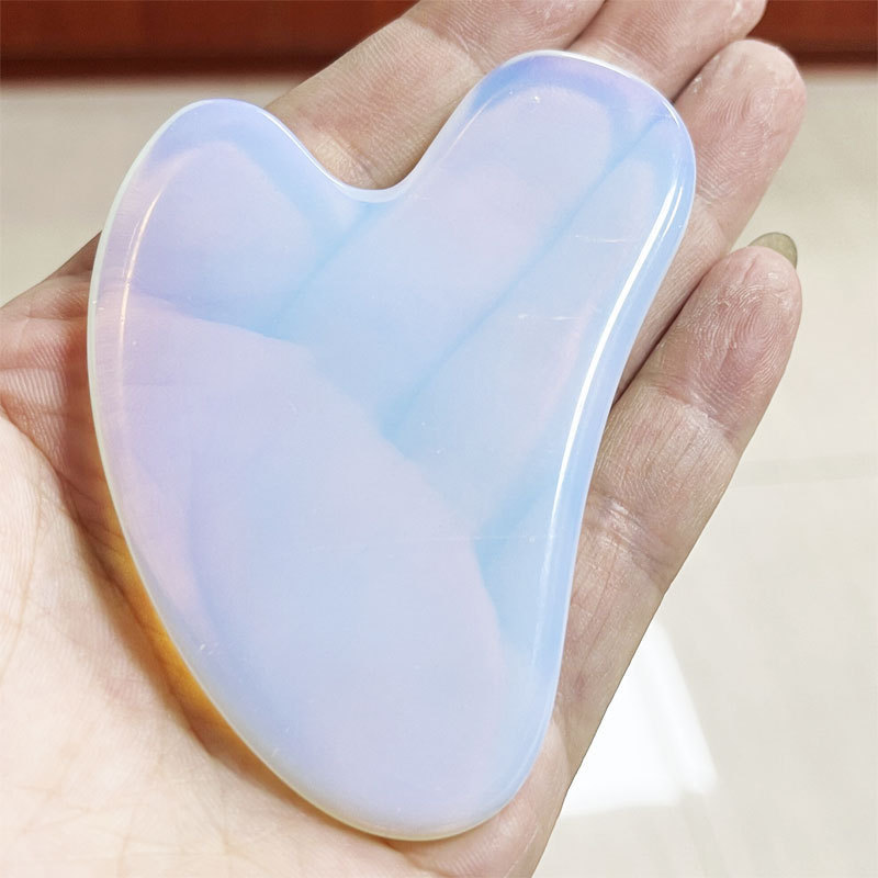 High QualityJade Gua Sha Stone Scrapping Massage Tool for Face Beauty Facial Lifting Pink QuartzJade Gemstone Guasha Tool