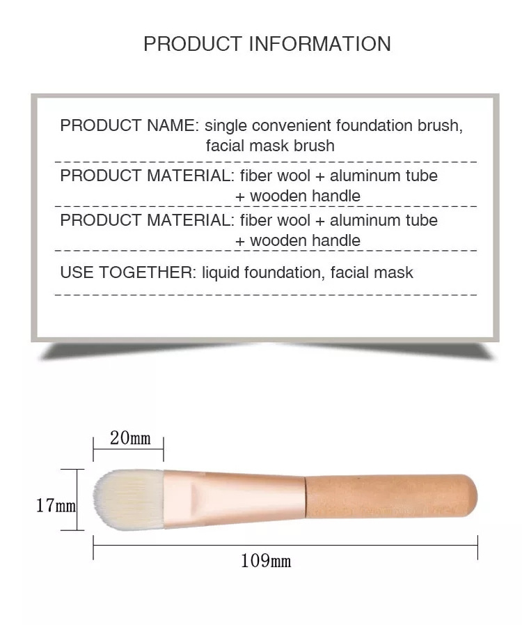 Private Label Small Clay Mask Applicator Soft Synthetic Face Facial Mask Brush Makeup Clear Handle White Mini Foundation Brush