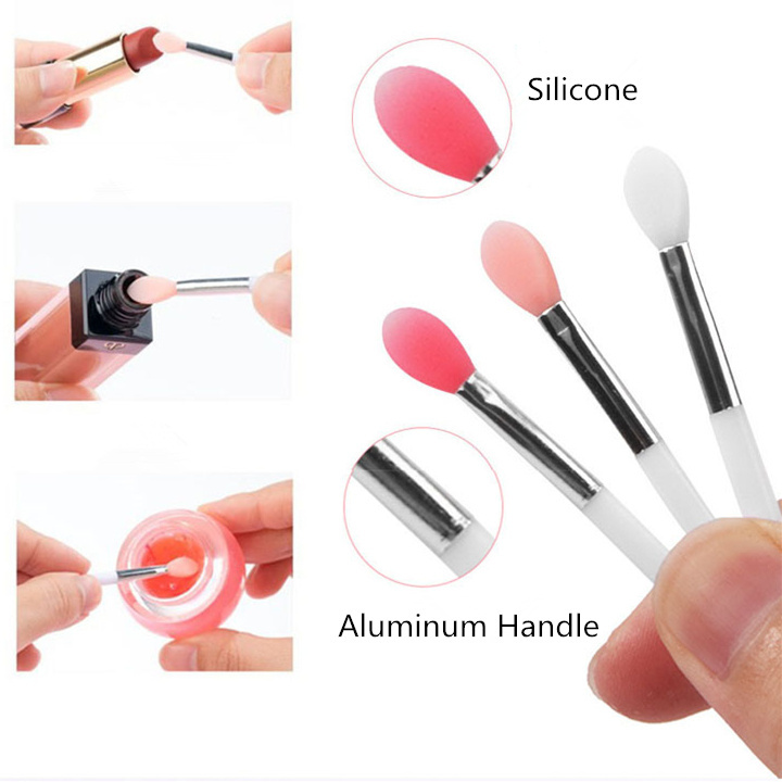 Factory Price Beauty Tool Portable Makeup Soft Tip Exfoliating Lipstick Brush Silicone Smoother Applicator Lip Scrub Brush