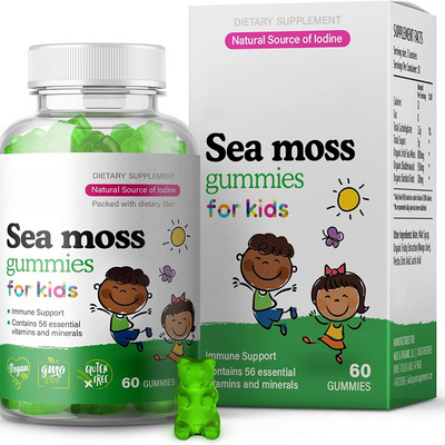 Customized Label No Binders Gummy Bears Form Children Supplement Gummies See Moss