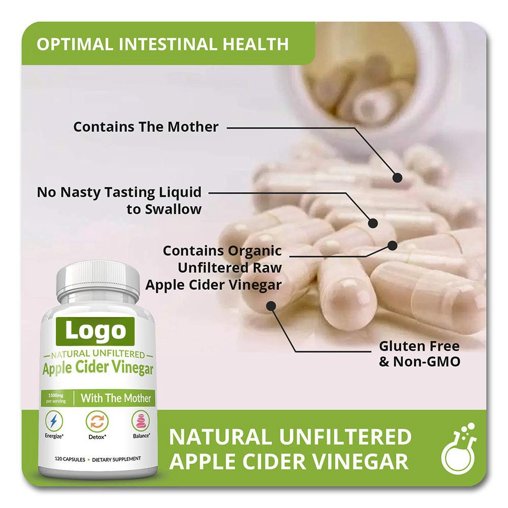 100% Organic No Binders high purity potency ACV Gummies Immune Support Apple Cider Vinegar Gummies