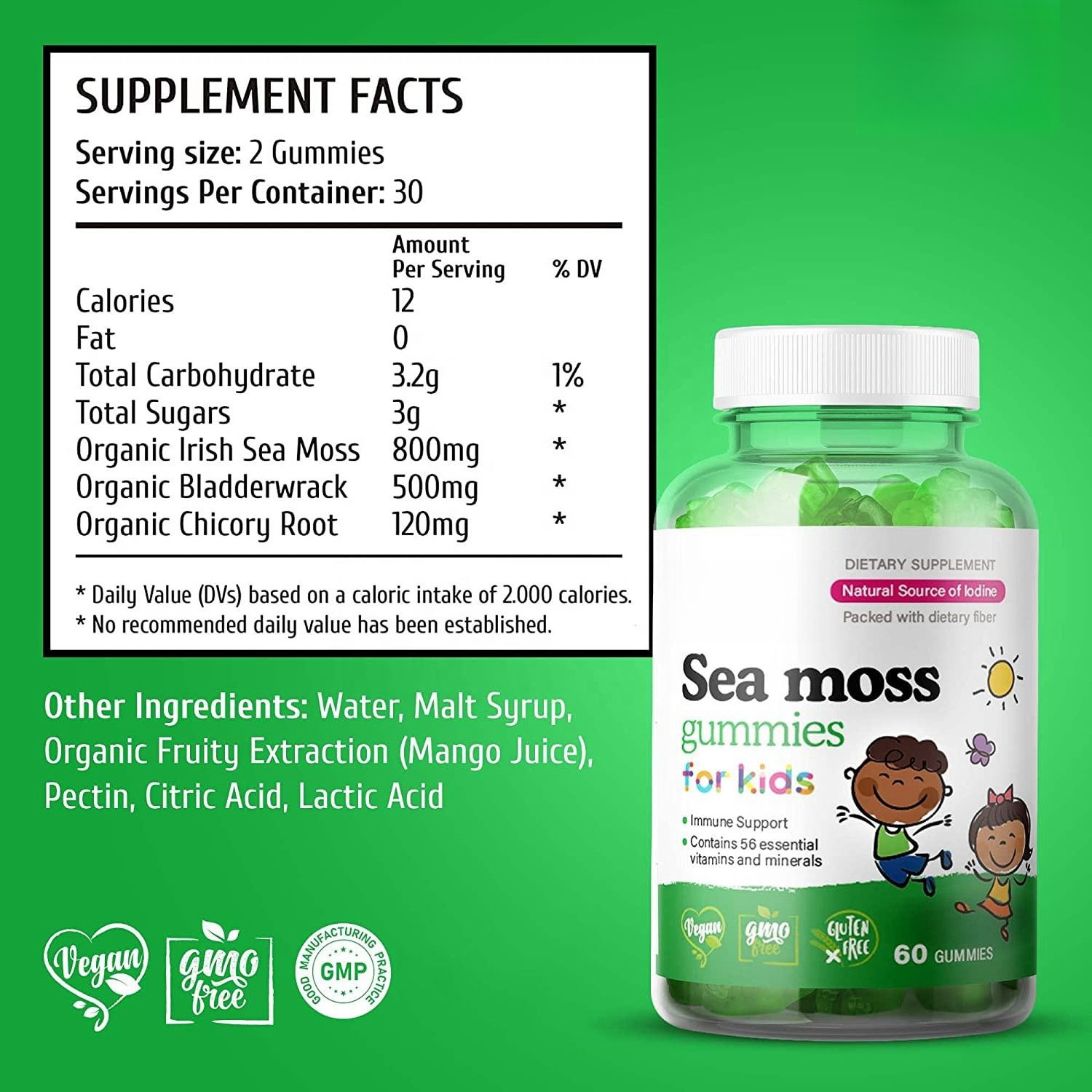 Customized Label No Binders Gummy Bears Form Children Supplement Gummies See Moss