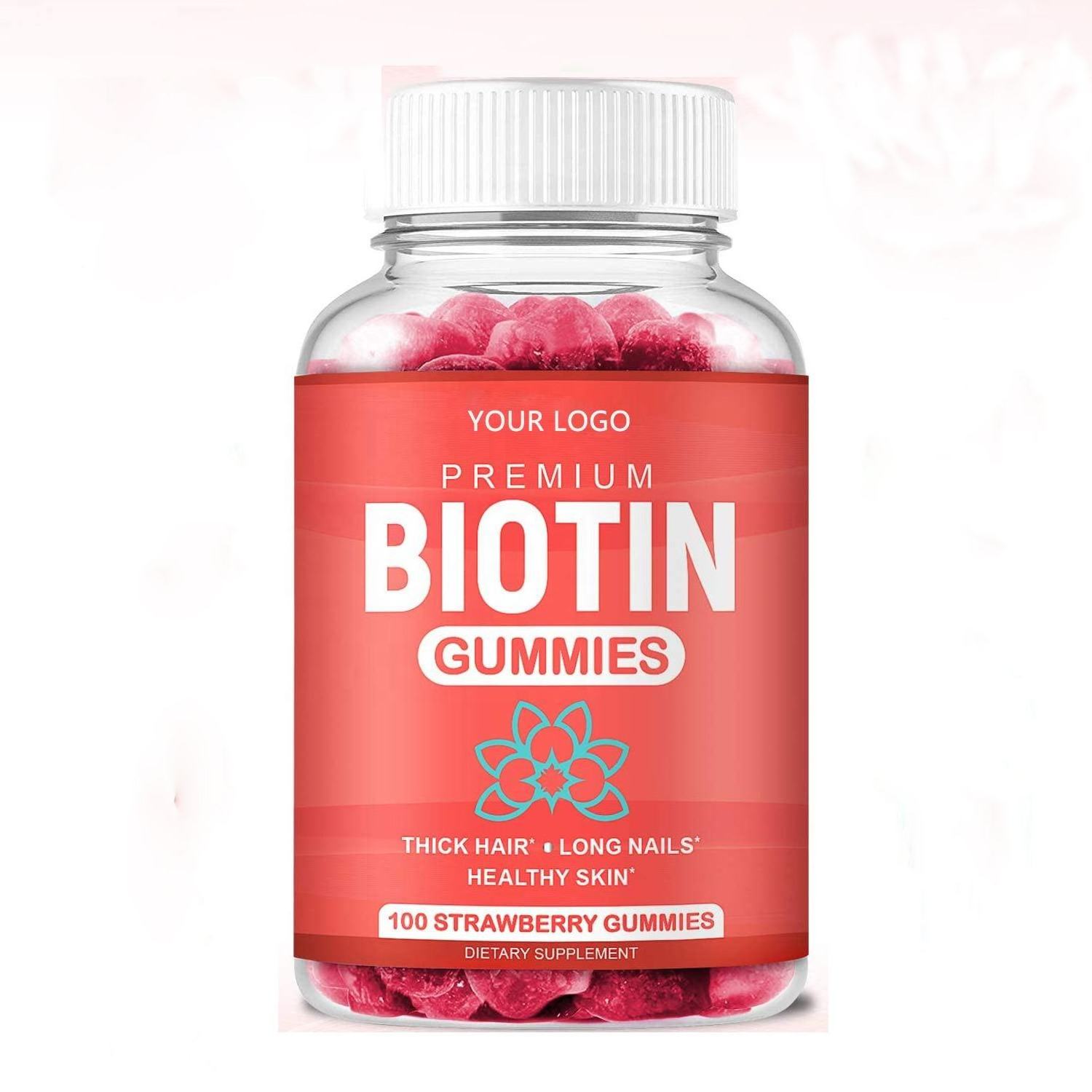 Factory supply No Binders Beauty Women Supplement Vitamin Gummies Biotin for Women