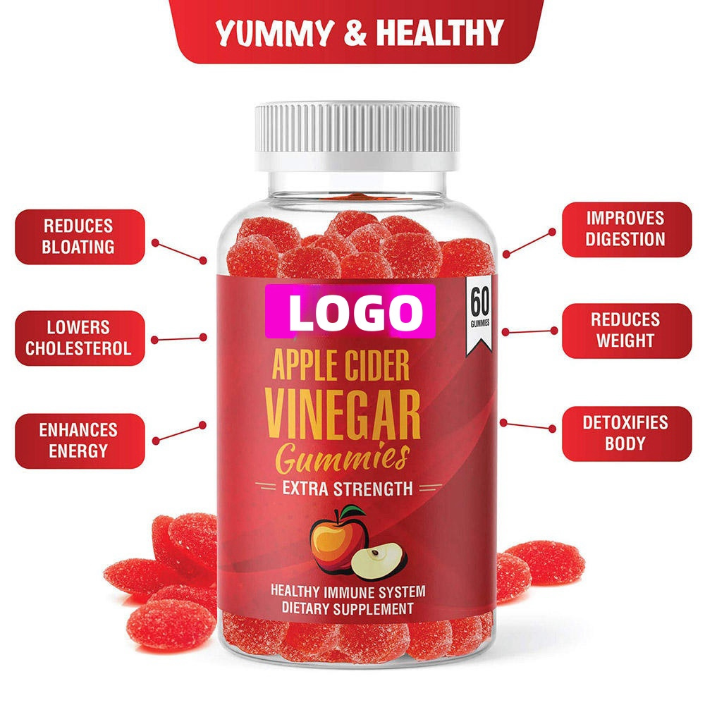 Free samples Pure Natural No Binders Vegan Apple Cider Vinegar Gummies Supplement For Women