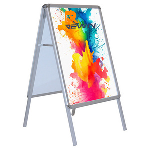 A1 aluminum hot sale water base custom design outdoor swing advertising board aluminum pavement sign poster stand