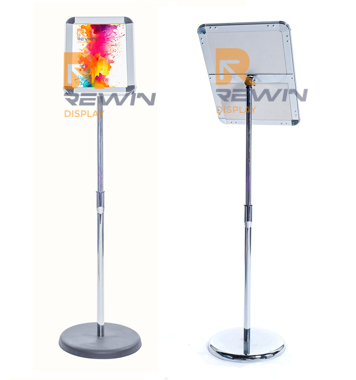 Restaurant hotel indoor iron portable foldable flip cover poster stand for promotion display