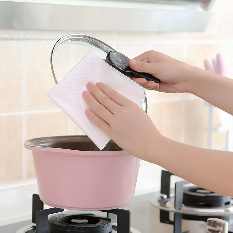 Disposable Lazy Rag Towel Household Kitchen Paper Washable Non-Stick Oil Wet And Dry Dual-Use Portable Kitchen Paper