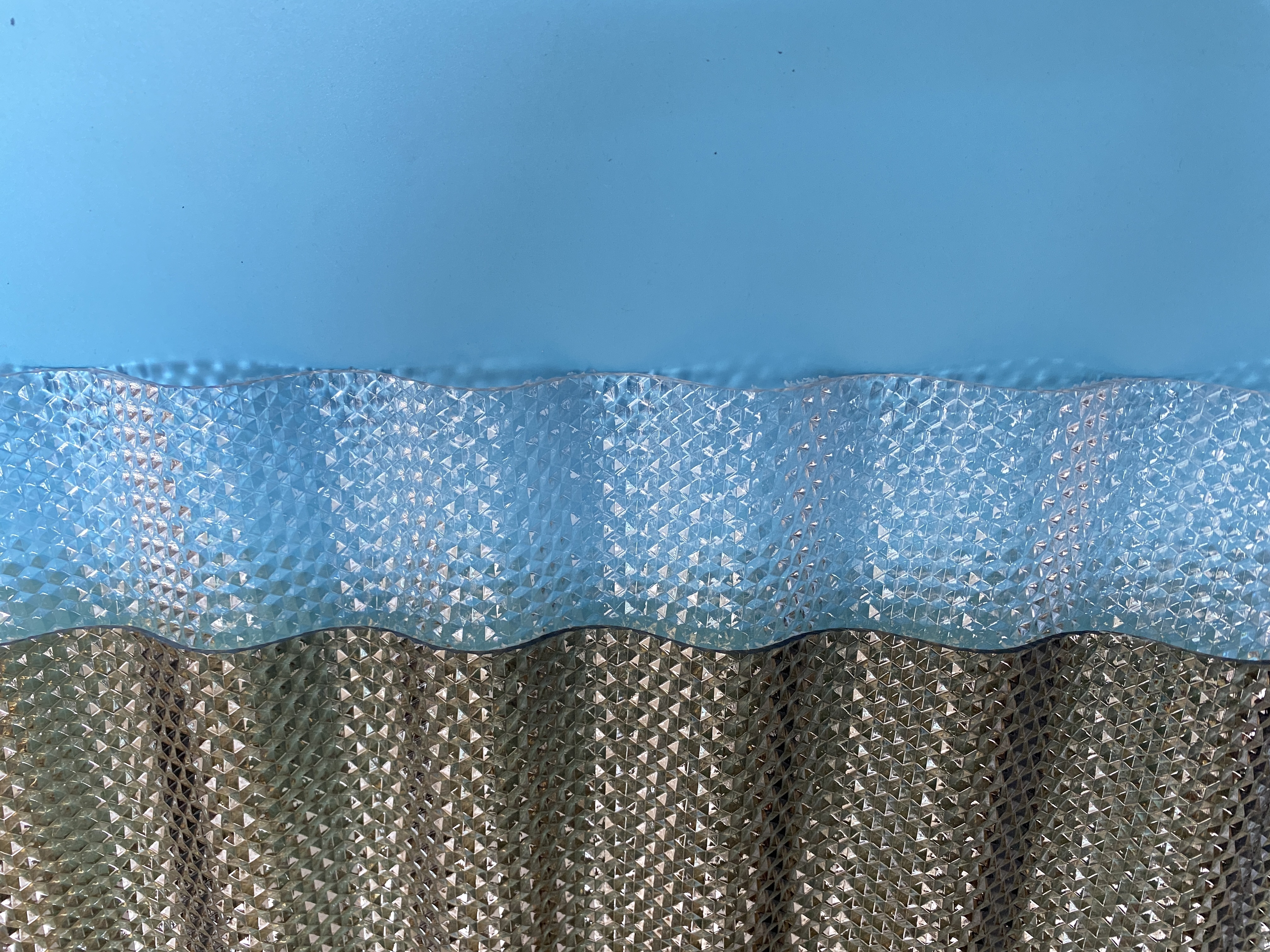 Diamond embossed  corrugated polycarbonate sheet