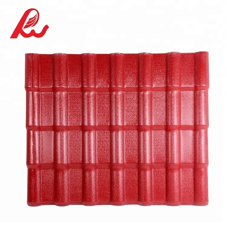 Red Color ASA PVC Plastic Synthetic Resin Residential Roof Sheet